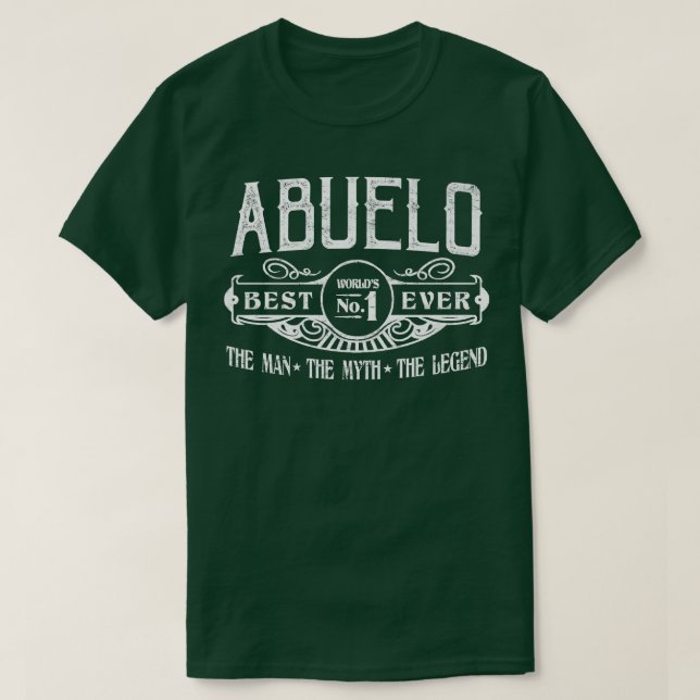 T-shirt Mens Personalized Abuelo Best No  (Design devant)