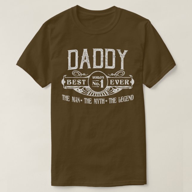 T-shirt Mens Personalized Daddy Best No  (Design devant)