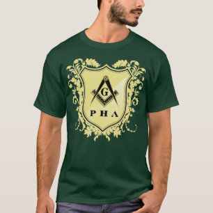 T-shirt Mens PHA Masonic Crest T Prince Hall Mason Tee