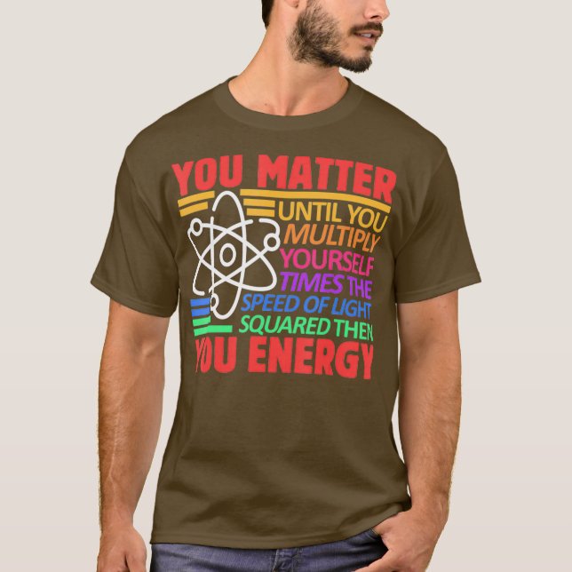 T-shirt Mens Physique Enseignant Physique Particule Physiq (Devant)