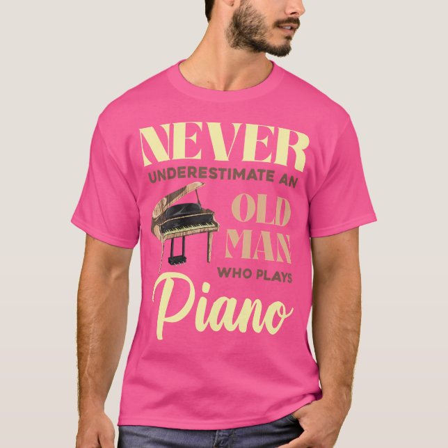 T-shirt Mens Pianist Retired Piano Player Musician Retirem (Devant)