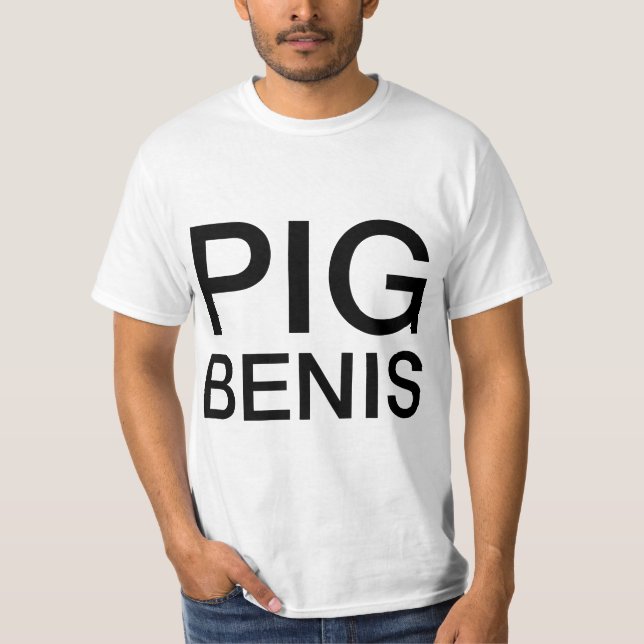 T-shirt Mens PIG BENIS  (Devant)