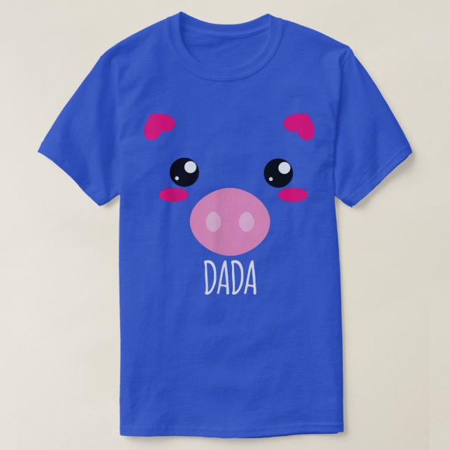 T-shirt Mens Pig Face Kawaii Costume Halloween Pour Dada F (Design devant)