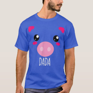T-shirt Mens Pig Face Kawaii Costume Halloween Pour Dada F
