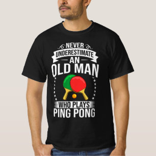 T-shirt Mens Ping Pong Table Tennis Player Balls Paddle Ga