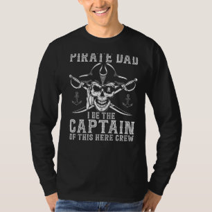 T-shirt Mens Pirate Papa Je Suis Le Capitaine De Cet Équip
