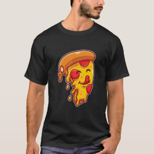T-shirt Mens Pizza Amour Coeur Pepperoni Slice Pour Pizza
