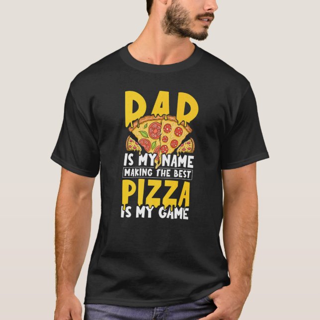 T-shirt Mens Pizzeria Professional Pizza Baker Dad - Pizza (Devant)