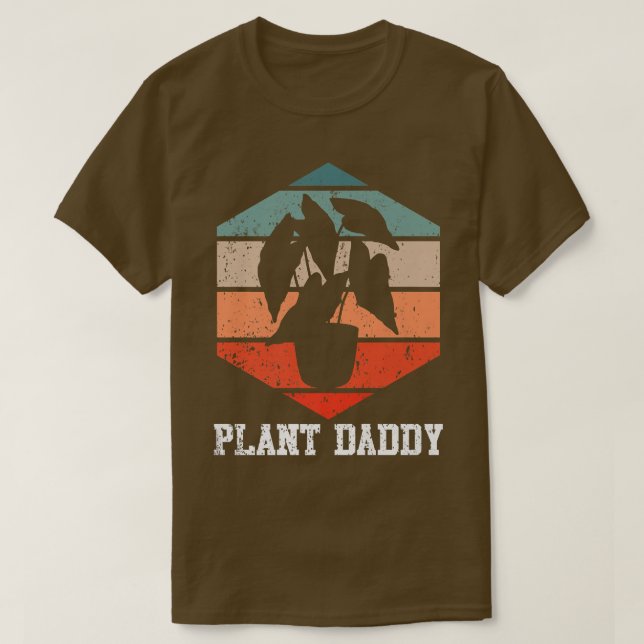 T-shirt Mens Plant Daddy  Plant Dad Nature Gardener Garden (Design devant)