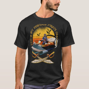 T-shirt Mens Pontoon Bateau Pirate Capitaine Costume Ponto