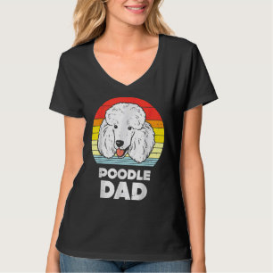 T-shirt Mens Poodle Papa Sunset Retro Animal Animaux Amour