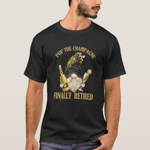 T-shirt Mens Pop Le Champagne Drôle Gnome Pour Grand-Père