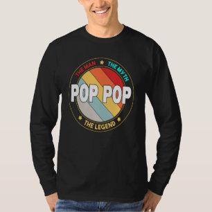 T-shirt Mens Pop Pop The Man The Myth The Legend Père's