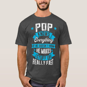 T-shirt Mens Pop Tout Savoir Vêtements Grand-père Drôle F
