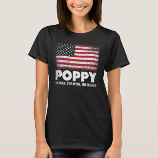 T-shirt Mens Poppy L'Homme Le Mythe La Légende Grand-Père