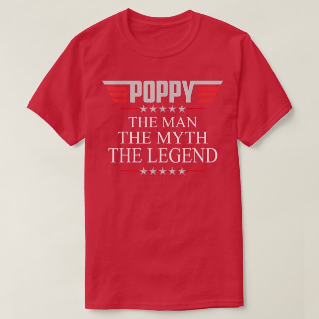 T-shirt Mens Poppy L'Homme Le Mythe La Légende V2 Poppy T  (Design devant)