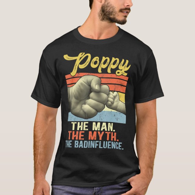 T-shirt Mens Poppy L'Homme Le Mythe La Mauvaise Influence  (Devant)