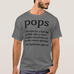 T-shirt Mens Pops Définition Drôle Pops Grand-pa 