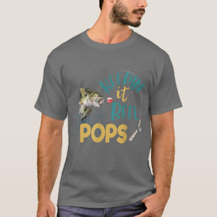 T-shirt Mens Pops Keeping It Reel Pêche TeeFather Day Gi
