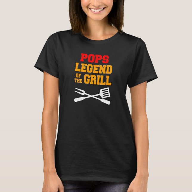 T-shirt Mens Pops Légende Du Grill Grill (Devant)