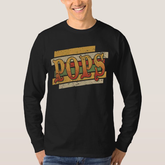T-shirt Mens Pops Retro Vintage Stepdad Stepdad (Devant)