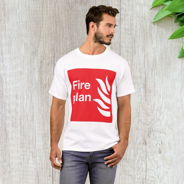 T-shirt Mens pour plan d'incendie (Créateur téléchargé)