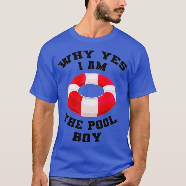 T-shirt Mens Pourquoi Oui Je Suis Piscine Garçon Drôle Nat (Devant)