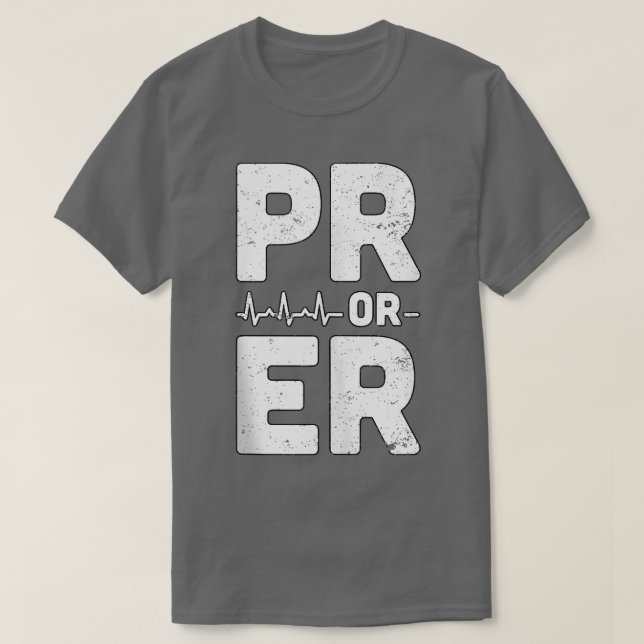 T-shirt Mens PR ou RE Heartbeat Dossier personnel drôle We (Design devant)