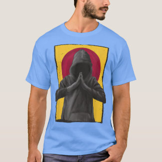 T-shirt Mens Praying Hood Japanese Japan Flag Anime
