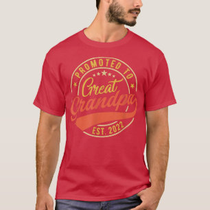 T-shirt Mens Promoted To Great Grandpa Est 2022 New Grandp