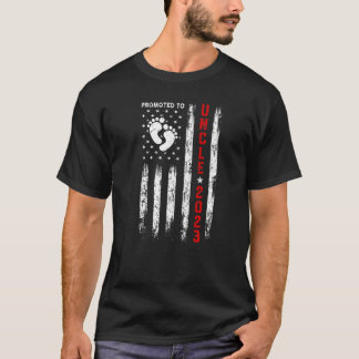 T-shirt Mens Promoted To Uncle 2023 Usa Flag Father's Day