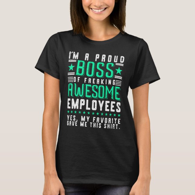 T-shirt Mens Proud Boss of Awesome Employees Appreciation  (Devant)