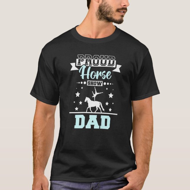 T-shirt Mens Proud cheval spectacle papa (Devant)