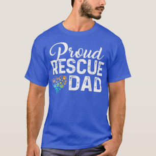 T-shirt Mens Proud Rescue Dog Dad Fathers Day Tee for Dog