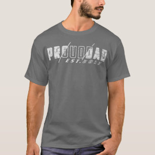 T-shirt Mens Prouddad 2017 Père fier depuis 2017 Père