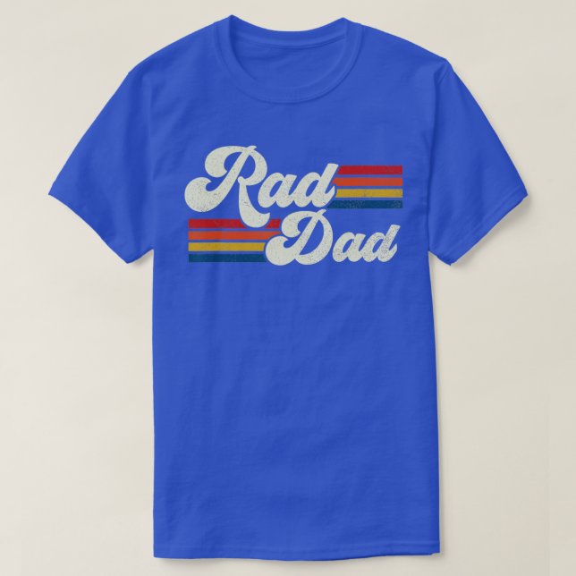 T-shirt Mens Rad Dad Retro Fathers Day Top  (Design devant)