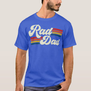T-shirt Mens Rad Dad Retro Fathers Day Top 