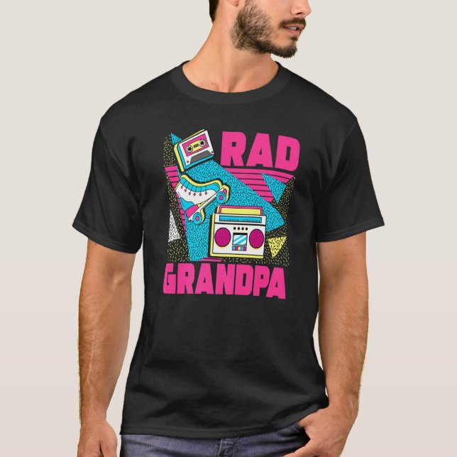 T-shirt Mens Rad Grandpa 90s Aesthetic Nostalgia 1990's Re (Devant)