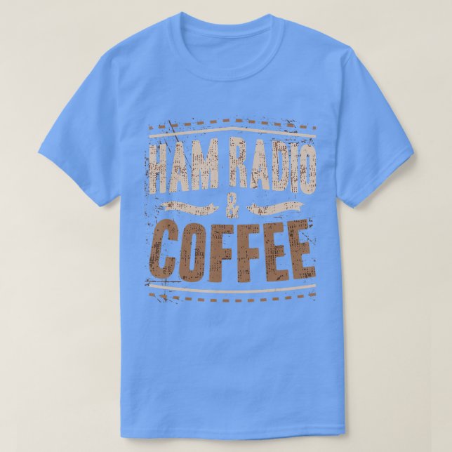 T-shirt Mens Radio amateur Conception de café pour une rad (Design devant)