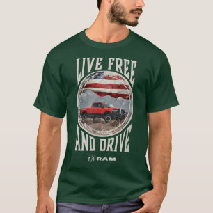 T-shirt Mens Ram Trucks Live Free and Drive