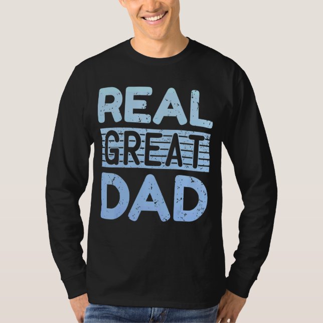 T-shirt Mens Real Grand Papa Père Day Citation Dit (Devant)