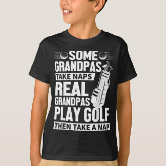 T-shirt Mens Real Grandpas Play Golf Funny Golf Grandpa Gi