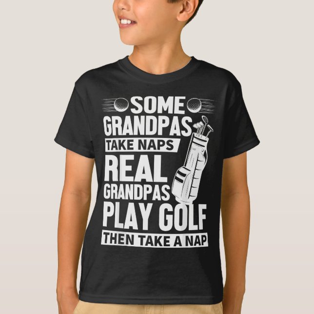 T-shirt Mens Real Grandpas Play Golf Funny Golf Grandpa Gi (Devant)