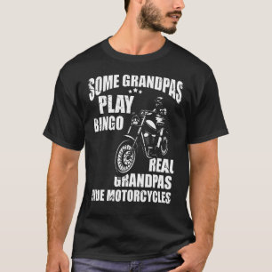 T-shirt Mens Real Grandpas Ride Motorcycle Motorcycle Gran