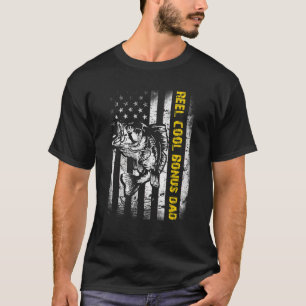 T-shirt Mens Reel Cool Bonus Papa Pêche Poisson Vintage 1