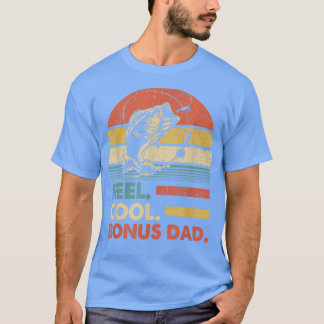 T-shirt Mens Reel Cool Bonus Papa PêchePoisson amusant Vin