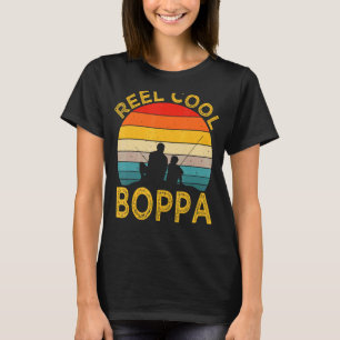 T-shirt Mens Reel Cool Boppa Pêche papa Vintage grand-père
