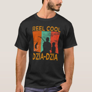 T-shirt Mens Reel Cool Dzia Dzia Pêche Papa Vintage