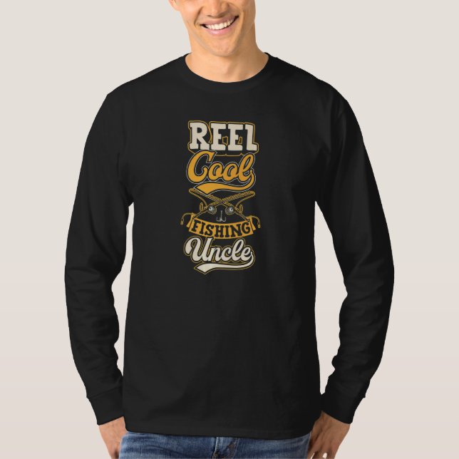 T-shirt Mens Reel Cool Fishing Uncle Meilleur Poisson Rod  (Devant)
