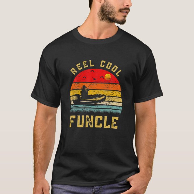 T-shirt Mens Reel Cool Funcle Pêche Lover Don Pour Fathe (Devant)